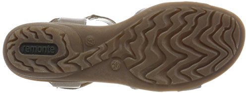 Remonte D4057, Sandalias de Talón Abierto Mujer, Plateado (Gr/Metallic 42), 41 EU