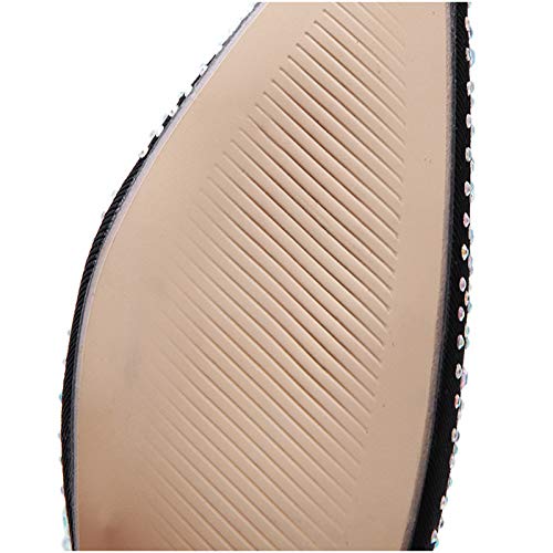 RHSMW Botas por Encima La Rodilla para Mujer, Los Calcetines Largos De Diamantes De Imitación Sexy Largos sobre Las Botas De La Rodilla Botas Largas Puntiagudas Puntiagudas,EU41