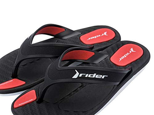 Rider R Line Plus II AD, Chanclas Hombre, White/Black/Red, 43 EU
