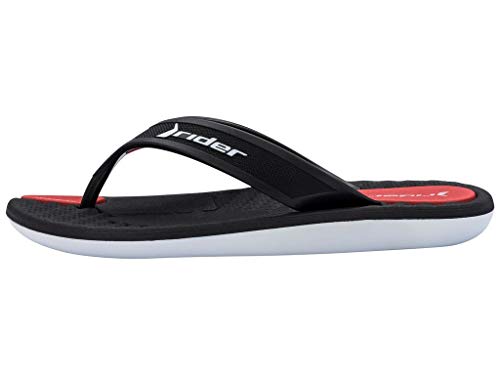 Rider R Line Plus II AD, Chanclas Hombre, White/Black/Red, 43 EU