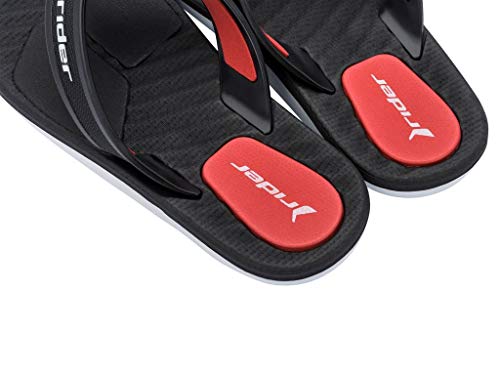 Rider R Line Plus II AD, Chanclas Hombre, White/Black/Red, 43 EU