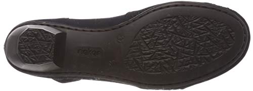Rieker 41743-14, Zapatos de Tacón Mujer, Blau (Pazifik 14), 36 EU