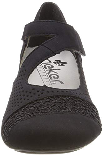 Rieker 41743-14, Zapatos de Tacón Mujer, Blau (Pazifik 14), 36 EU