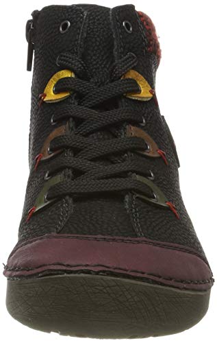Rieker 52513-36, Botines Mujer, Multicolor (Bordeaux/Schwarz/Leaf/Brandy/Senf 36), 38 EU