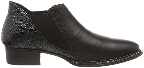 Rieker 53652, Botas Chelsea Mujer, Negro (Nero/Granit), 40 EU