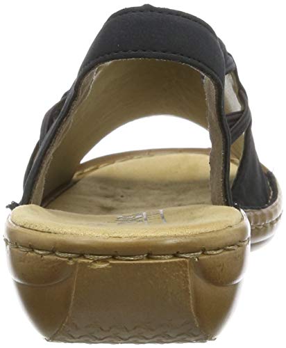 Rieker 608D1-14, Sandalias Punta Cerrada Mujer, Blau (Pazifik 14), 36 EU