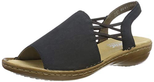 Rieker 608D1-14, Sandalias Punta Cerrada Mujer, Blau (Pazifik 14), 36 EU