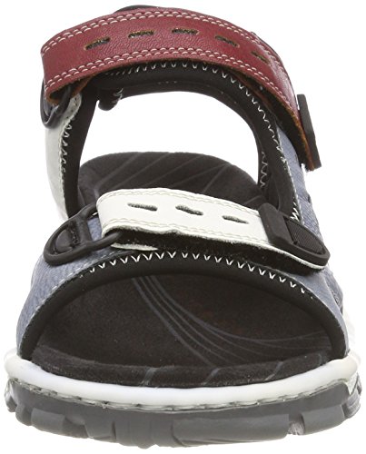 Rieker 68872, Sandalias Punta Cerrada Mujer, Mehrfarbig (Adria/Bianco/Rosso/Schwarz), 37 EU