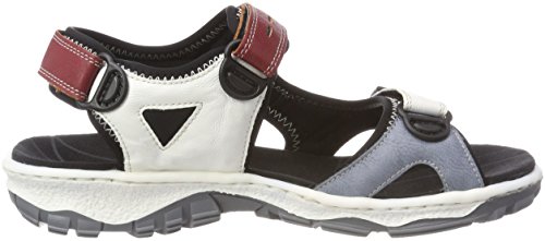 Rieker 68872, Sandalias Punta Cerrada Mujer, Mehrfarbig (Adria/Bianco/Rosso/Schwarz), 37 EU