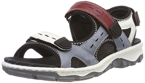 Rieker 68872, Sandalias Punta Cerrada Mujer, Mehrfarbig (Adria/Bianco/Rosso/Schwarz), 37 EU