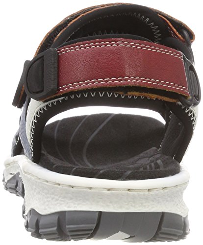 Rieker 68872, Sandalias Punta Cerrada Mujer, Mehrfarbig (Adria/Bianco/Rosso/Schwarz), 37 EU