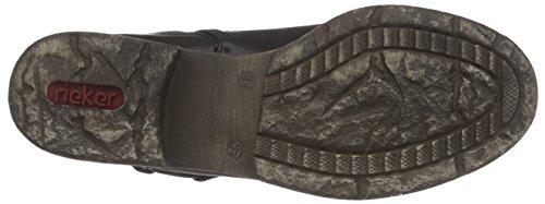 Rieker 74762, Botas Mujer, Negro-Schwarz (Schwarz/Schwarz / 01), 37 EU