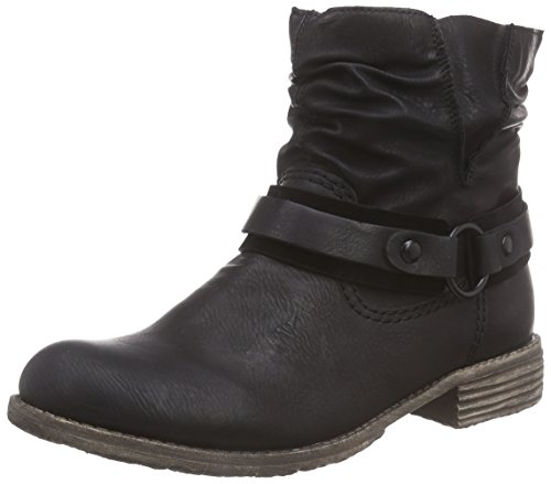 Rieker 74762, Botas Mujer, Negro-Schwarz (Schwarz/Schwarz / 01), 37 EU