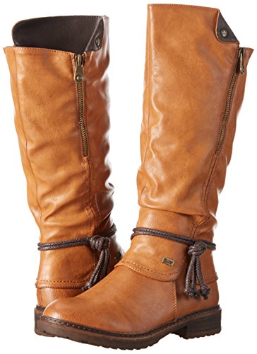 Rieker 94758, Botas de caña alta Mujer, Marrón (Cayenne/Schoko / 24), 37 EU