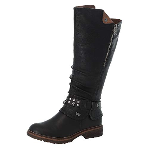 Rieker 94789, Botas a la Altura de Rodilla Mujer, Negro 00, 43 EU