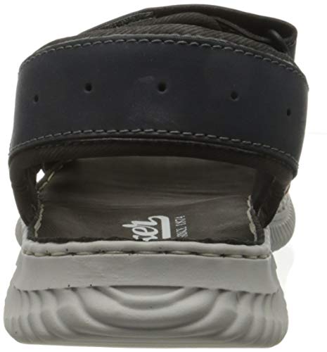 Rieker Frühjahr/Sommer 28153, Sandalias con Punta Cerrada Hombre, Azul (Navy/Grigio/Rauch 14), 42 EU