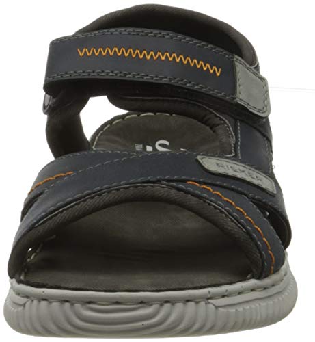 Rieker Frühjahr/Sommer 28153, Sandalias con Punta Cerrada Hombre, Azul (Navy/Grigio/Rauch 14), 42 EU