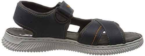 Rieker Frühjahr/Sommer 28153, Sandalias con Punta Cerrada Hombre, Azul (Navy/Grigio/Rauch 14), 42 EU