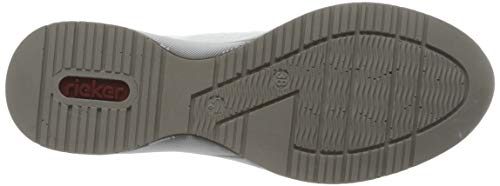Rieker Frühjahr/Sommer N4322, Zapatillas Mujer, Blanco (Weiss/Weiss-Silber/Argento/ 80 80), 42 EU