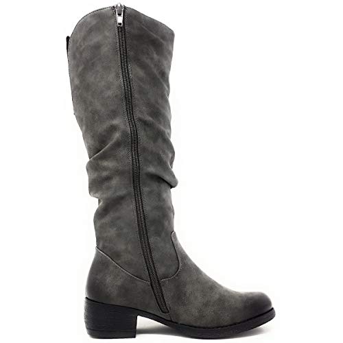 Rieker Herbst/Winter, Botas Altas Mujer, Gris (Smoke/Black 45), 41 EU