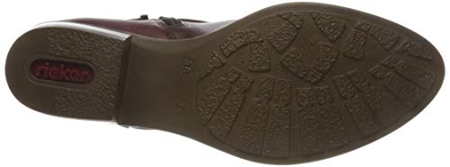 Rieker Herbst/Winter, Botines Mujer, Rojo (Bordeaux/Havanna/Vino 35), 36 EU