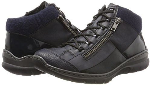 Rieker L3245, Zapatillas Altas Mujer, Azul (Pazifik/Navy/Schwarz/Pazifik/Marine/Navy), 37 EU