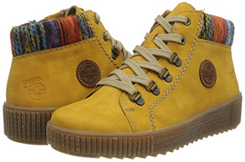 Rieker M6411, Botas de Moda Mujer, Amarillo 69, 36 EU