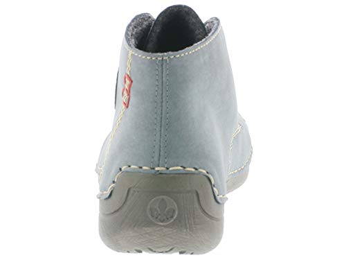 Rieker Mujer Botines 52540, señora Botas Chukka, Botas,Chukka Boot,Medias Botas,botín de Encaje,Cordones,Forrado,Invierno,Jeans/Wine,37 EU / 4 UK