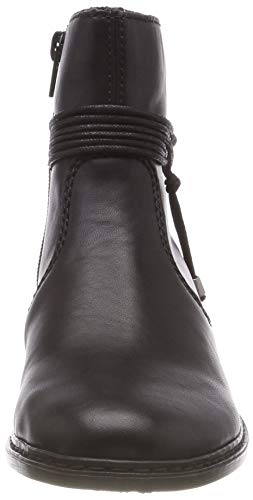 Rieker Mujer Botines 77658, señora, Botas,Bota,Botines,Botas de Tobillo de Las Mujeres,Bootie,Cremallera,Schwarz,38 EU / 5 UK