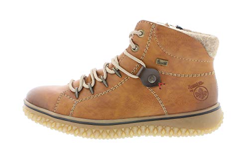 Rieker Mujer Botines, señora Botines con Cordones, Botas,Chukka Boot,Medias Botas,botín de Encaje,Forrado,Invierno,riekerTEX,Cayenne,41 EU / 7.5 UK
