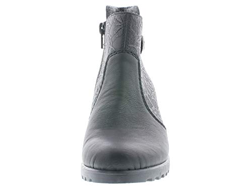 Rieker Mujer Botines Y80A2, señora Ankle Boots, Botas,Botas de Media caña,Botines,botín,Botas de Invierno,Forrado,Schwarz,39 EU / 6 UK
