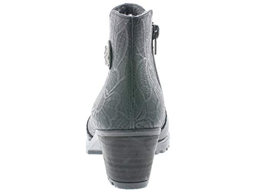 Rieker Mujer Botines Y80A2, señora Ankle Boots, Botas,Botas de Media caña,Botines,botín,Botas de Invierno,Forrado,Schwarz,39 EU / 6 UK