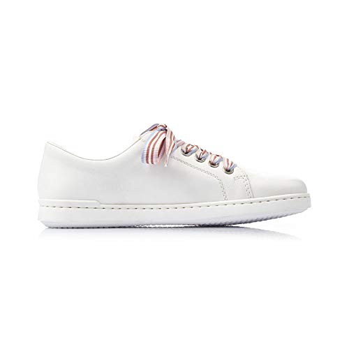 Rieker Mujer Zapatos de Cordones L2710, señora Calzado Deportivo,Calzado,Calzado de Exterior,Deportivo,Ocio,hartweiss,37 EU / 4 UK