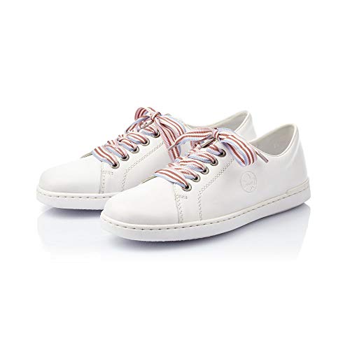 Rieker Mujer Zapatos de Cordones L2710, señora Calzado Deportivo,Calzado,Calzado de Exterior,Deportivo,Ocio,hartweiss,38 EU / 5 UK