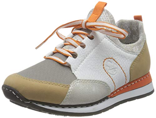 Rieker N3083, Zapatillas Mujer, Color Blanco, 42 EU