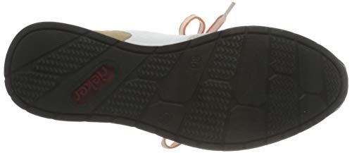 Rieker N3083, Zapatillas Mujer, Color Blanco, 42 EU