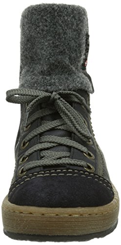 Rieker Z6774-14, Zapatillas Altas Mujer, Azul-Blau (Marina/Uniform/Stromboli/Granit / 14), 36 EU
