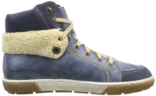 Rieker Z7742, Zapatillas Altas Mujer, Azul-Blau (Lake/Atlantic/Beige 14), 37