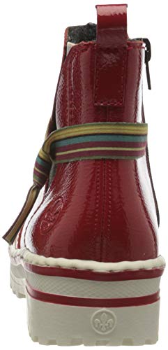 Rieker Z8190, Botas Estilo Chelsea Mujer, Rojo 33, 38 EU