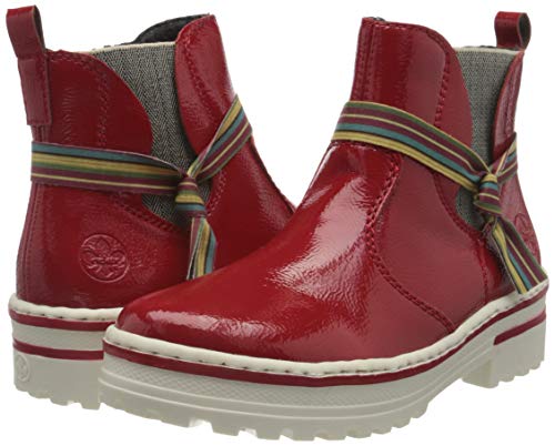 Rieker Z8190, Botas Estilo Chelsea Mujer, Rojo 33, 38 EU