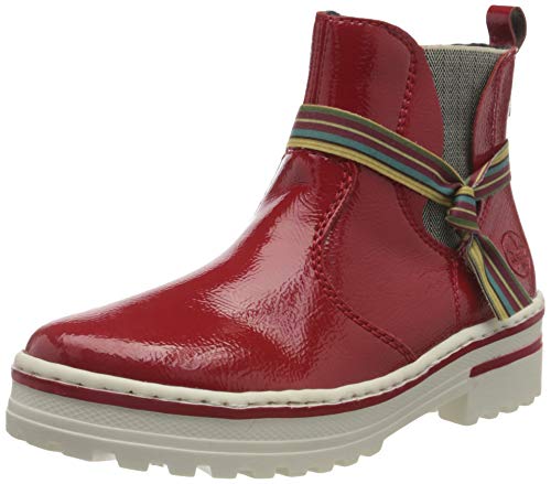 Rieker Z8190, Botas Estilo Chelsea Mujer, Rojo 33, 38 EU
