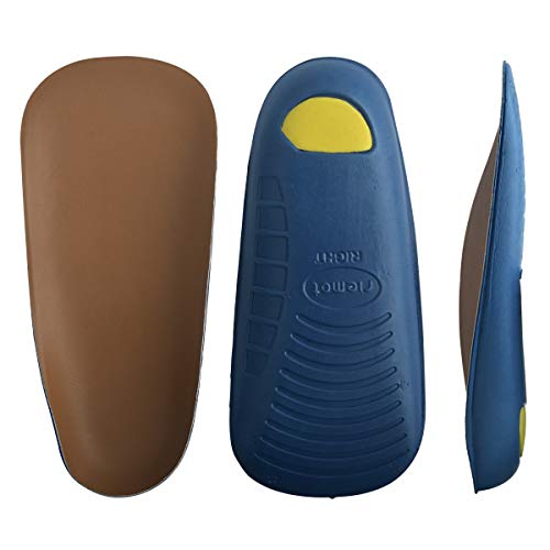riemot 3/4 Plantillas Ortopédicas para el Tratamiento de la Fascitis Plantar, Pies Planos, los dolores del talón, la rodilla y la espalda PU