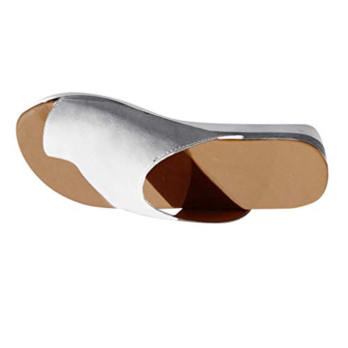 riou 2019 Nuevas Mujeres Cómodas Plataforma Sandalia Zapatos Romanas Verano Playa Viajes Zapatillas Moda Sandalias Cómodas Damas Zapatos Plataforma(Oro, 37)