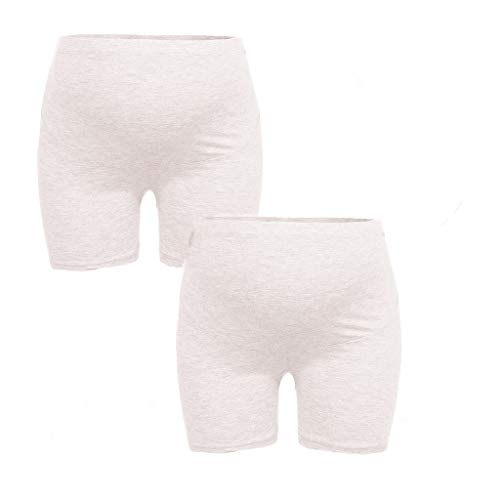 RISTHY 2 Piezas Bragas de Maternidad de Algodón Suave Embarazada Debajo de Las Bragas Pantalones Cortos de Cintura Alta Ropa Interior de Premamá