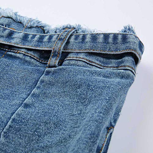 RISTHY Jeans Skinny Push-Up Mujer Vaqueros Pantalones Elásticos Jeans Denim Largo Mujer Cintura Alta con Cordón Lazo Vaquero Tejano para Mujer Elástico Relaxed-Fit