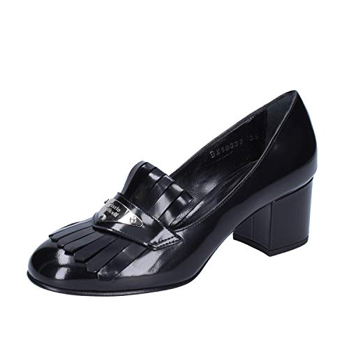 ROBERTO BOTTICELLI Mocasines Mujer Cuero Brillante Negro 36 EU