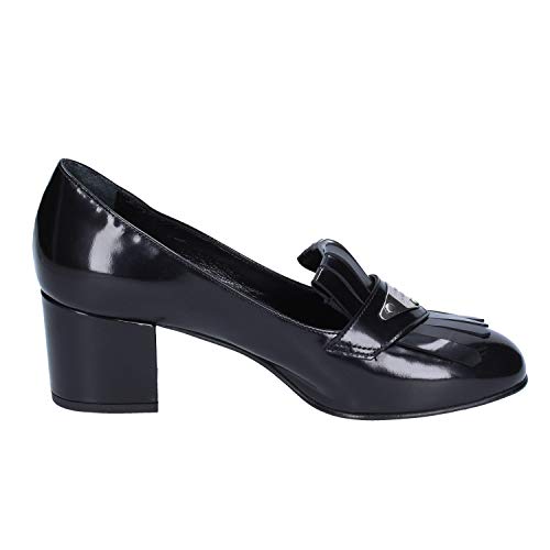 ROBERTO BOTTICELLI Mocasines Mujer Cuero Brillante Negro 36 EU