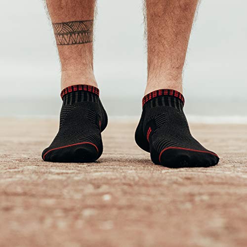 ROCKAY Accelerate - Calcetines Deportivos con Talón de Compresión para Hombres y Mujeres, Running, Anti-ampollas y con Soporte de Arco (1 par)