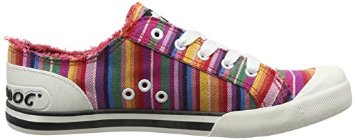 Rocket Dog Jazzin, Zapatillas para Mujer, Rojo Red Eden Stripe, 36 EU