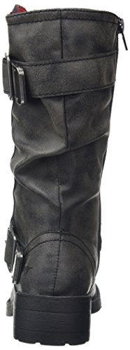 Rocket Dog Trumble, Botas de Motorista Mujer, Negro-Schwarz (Black AG7), 40 EU